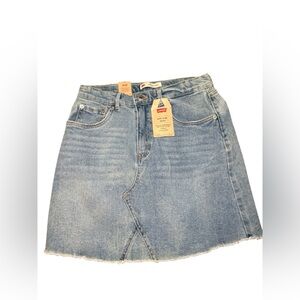 Levi's Girls Light Blue‎ Denim Mini Skirt adjustable waist size 16 nwt